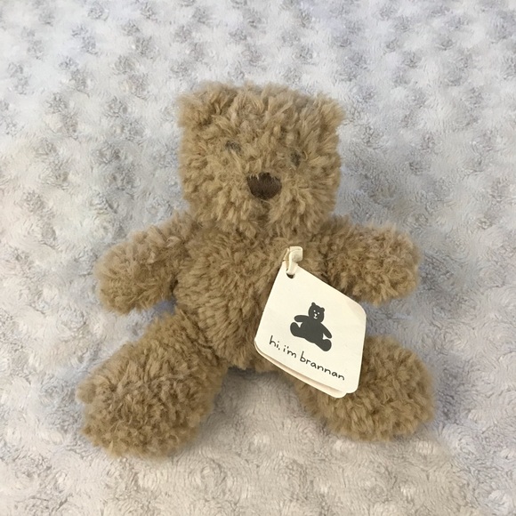 Baby Gap Brannan Bear Plush Stuffed Animal Light Brown Tan Fuzzy Small 5.5" Toy - Picture 1 of 5